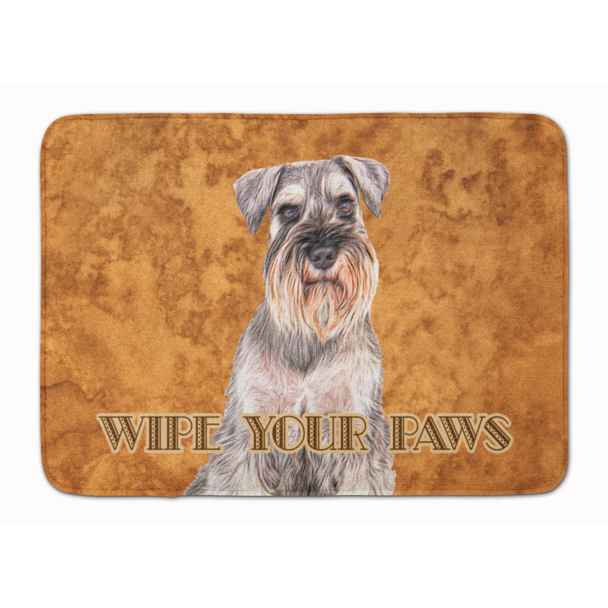 KJ1220RUG Schnauzer Wipe Your Paws Machine Washable Memory Foam Mat