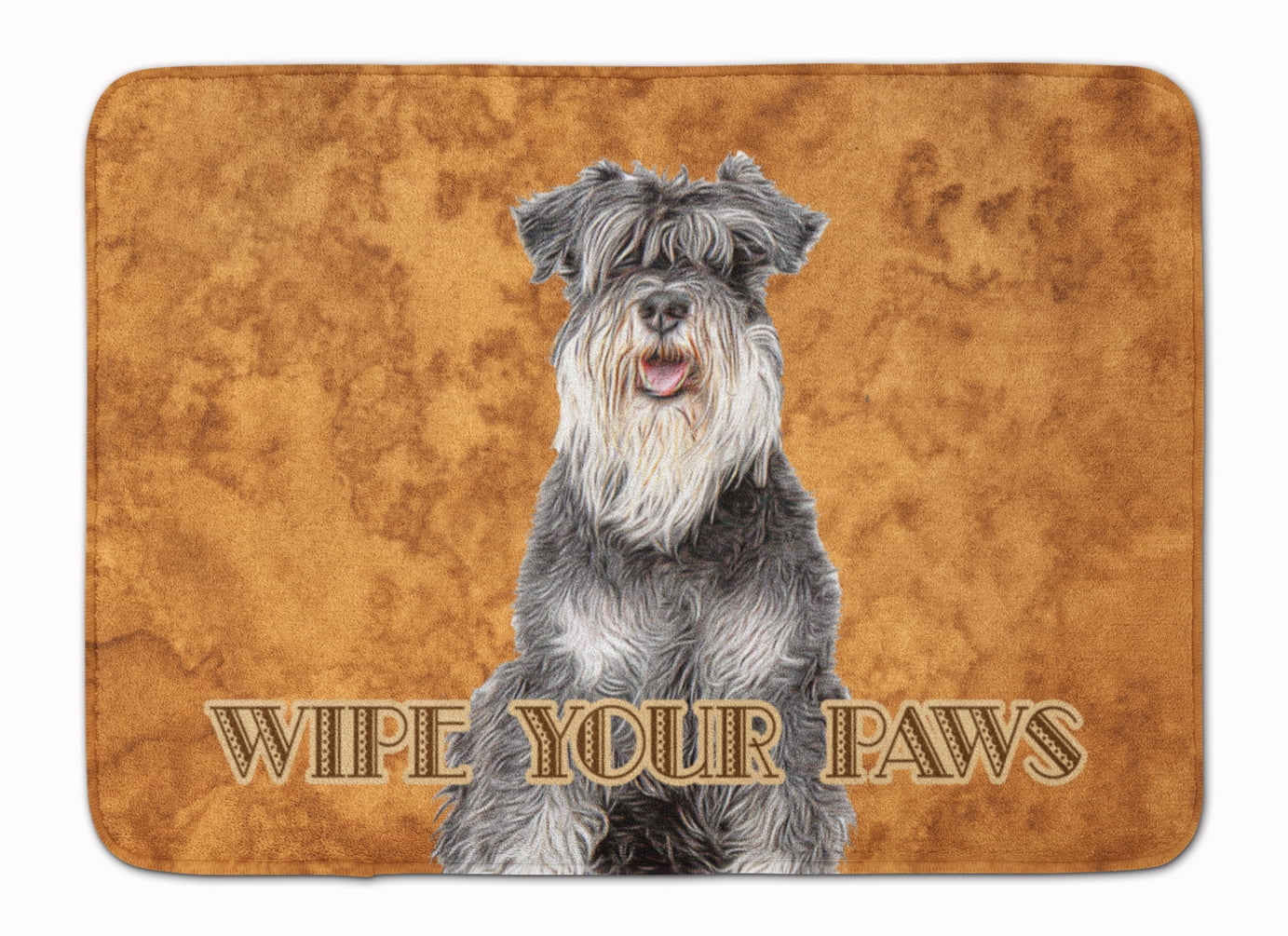 KJ1221RUG Schnauzer Wipe Your Paws Machine Washable Memory Foam Mat