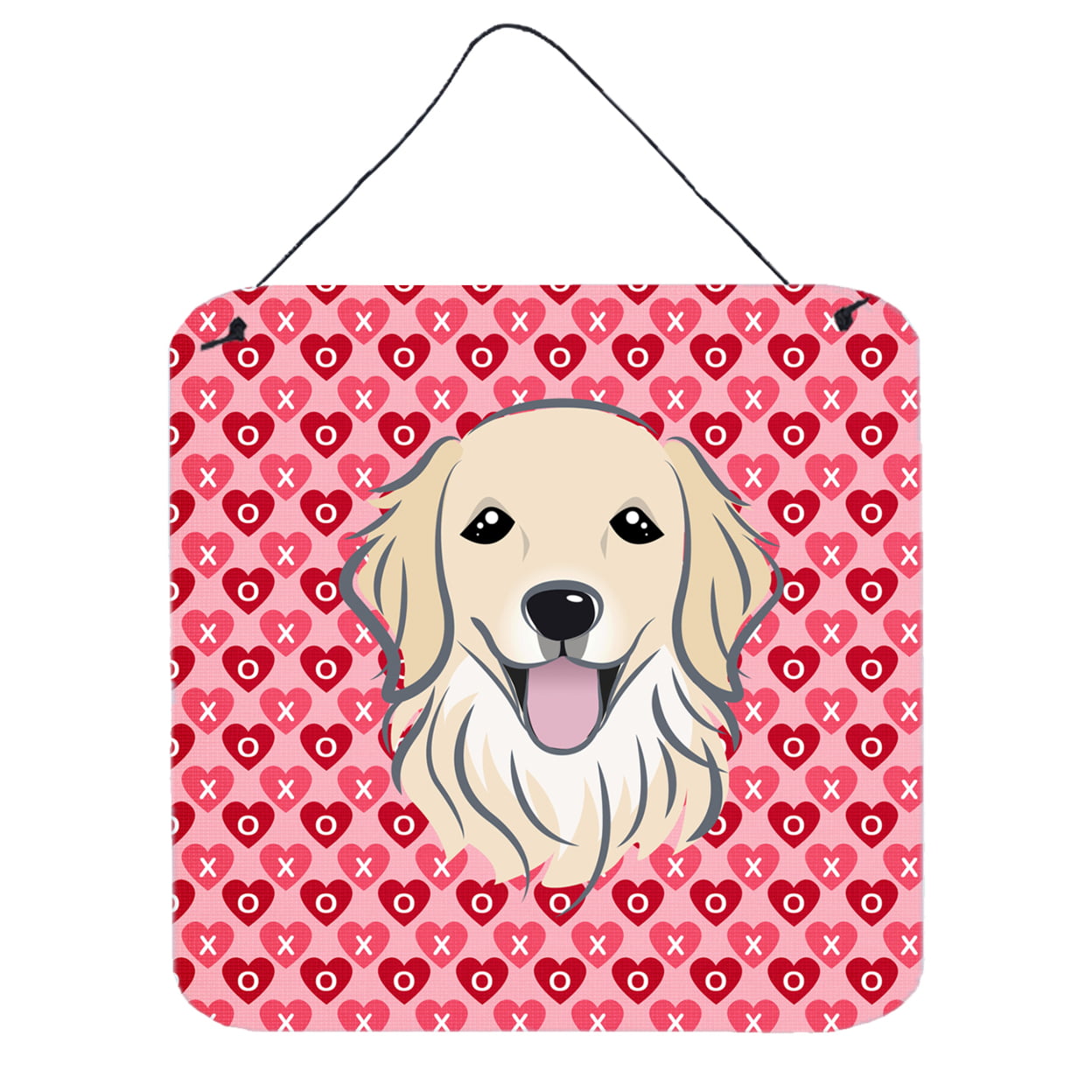 Golden Retriever Hearts Wall or Door Hanging Prints