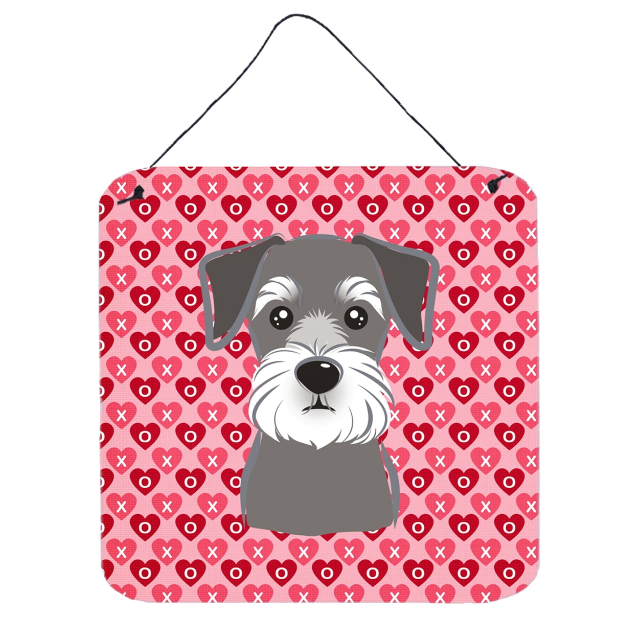 Schnauzer Hearts Wall or Door Hanging Prints