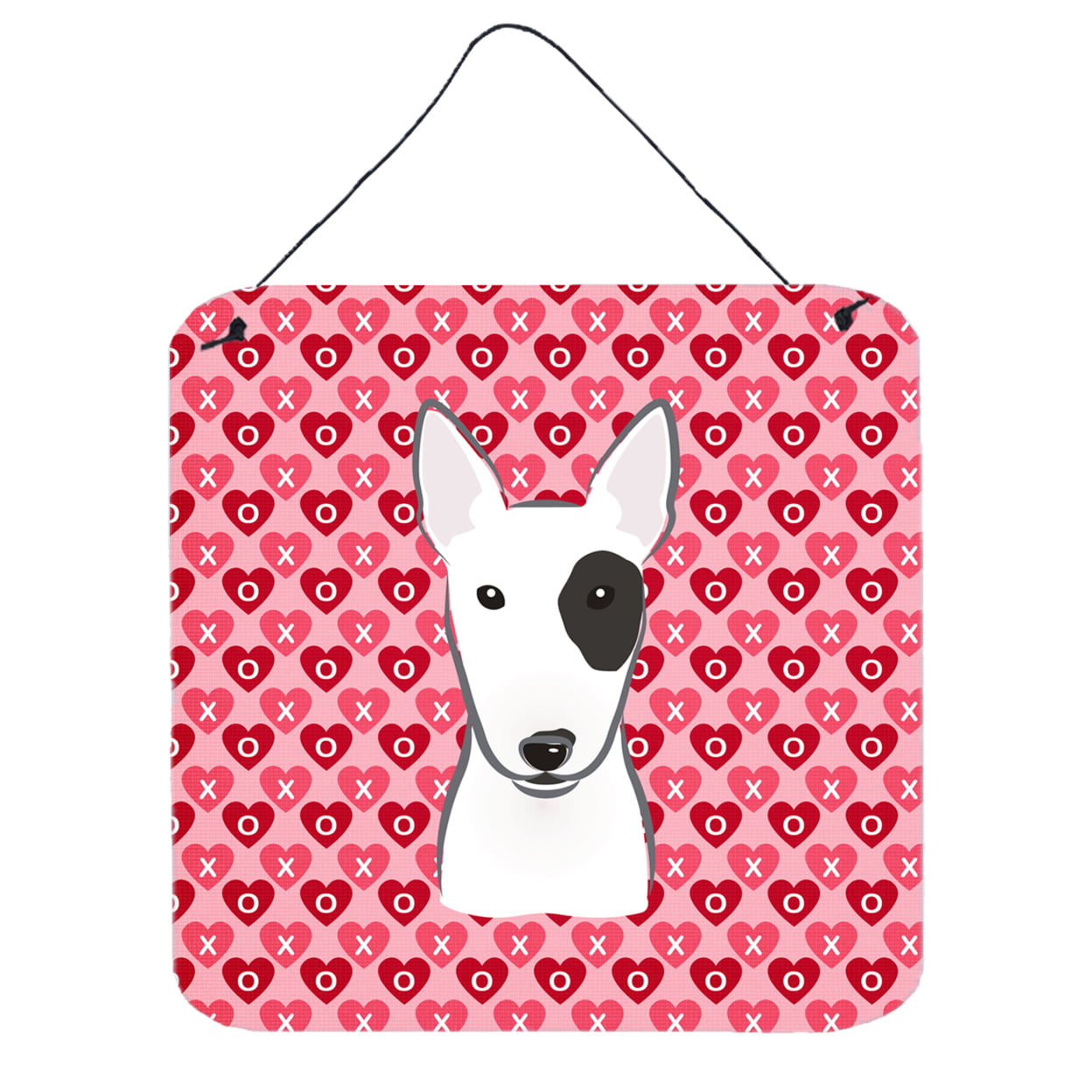 Bull Terrier Hearts Wall or Door Hanging Prints