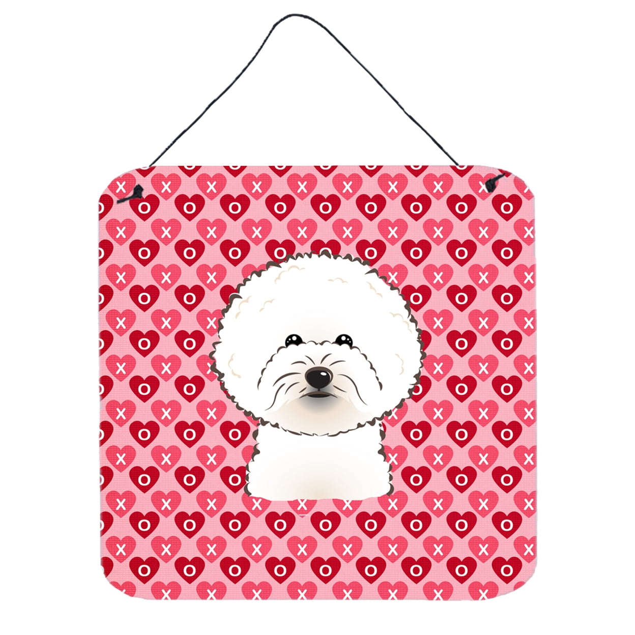 Bichon Frise Hearts Wall or Door Hanging Prints
