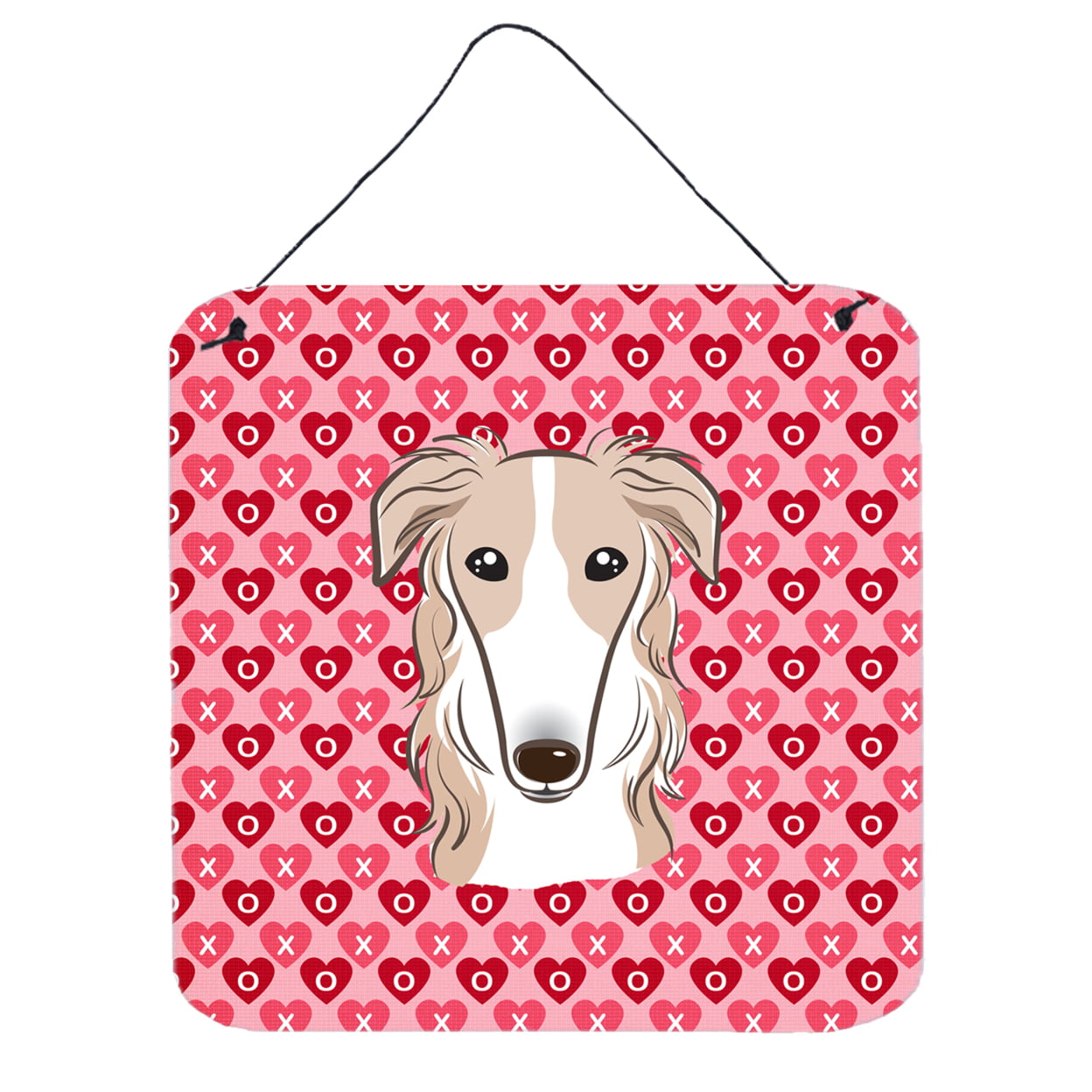 Borzoi Hearts Wall or Door Hanging Prints