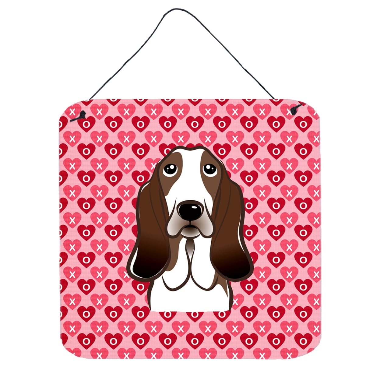Basset Hound Hearts Wall or Door Hanging Prints