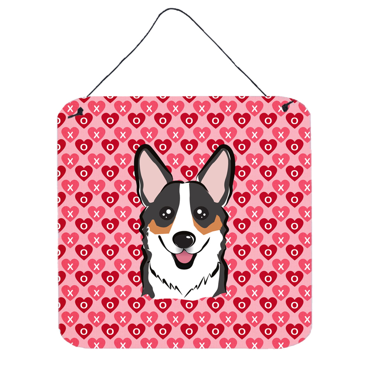 Tricolor Corgi Hearts Wall or Door Hanging Prints