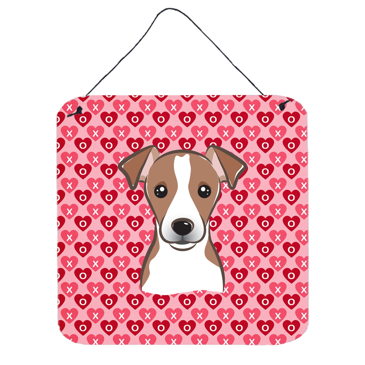 Jack Russell Terrier Hearts Wall or Door Hanging Prints