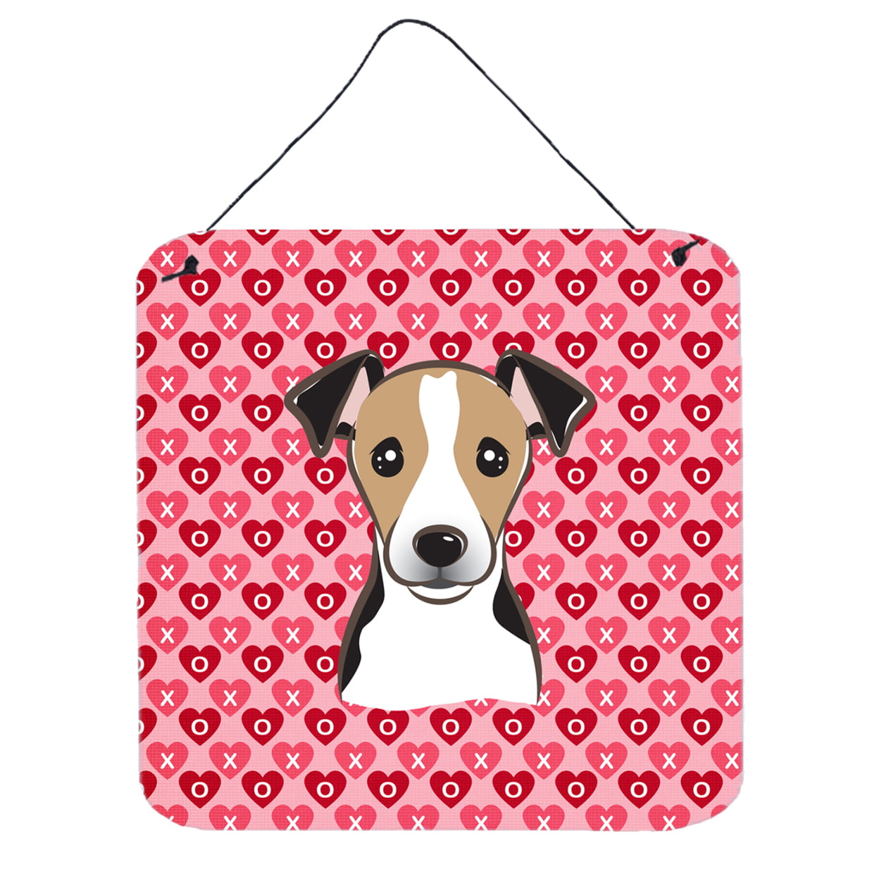 Jack Russell Terrier Hearts Wall or Door Hanging Prints