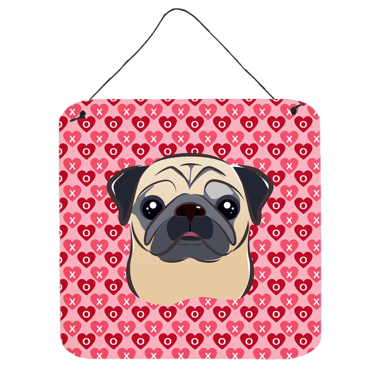 Fawn Pug Hearts Wall or Door Hanging Prints