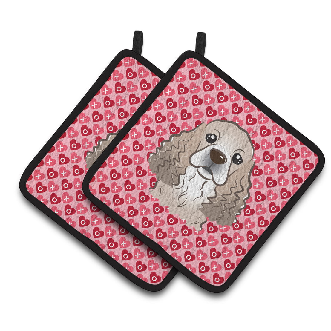 BB5286PTHD Cocker Spaniel Hearts Pair of Pot Holders