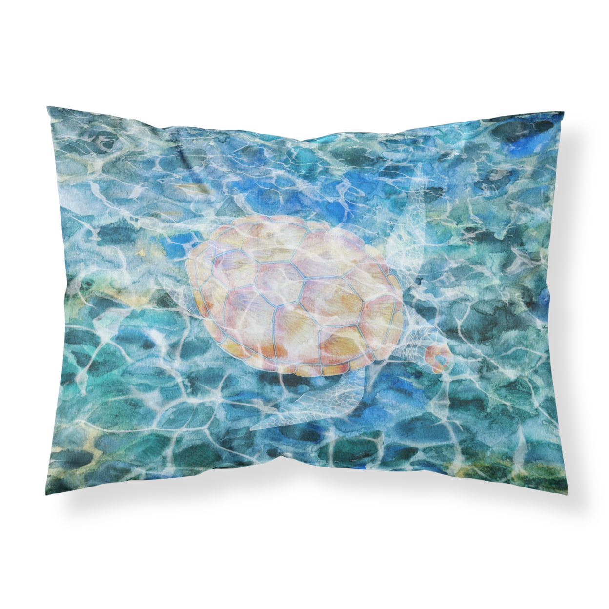 Sea Turtle Under Water Fabric Standard Pillowcase
