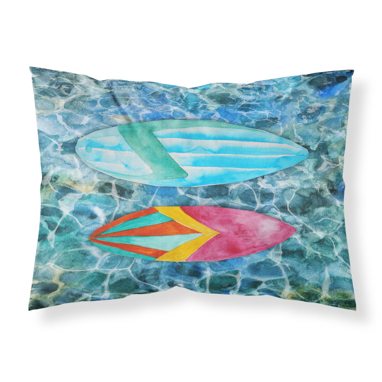 Surf Boards on the Water Fabric Standard Pillowcase