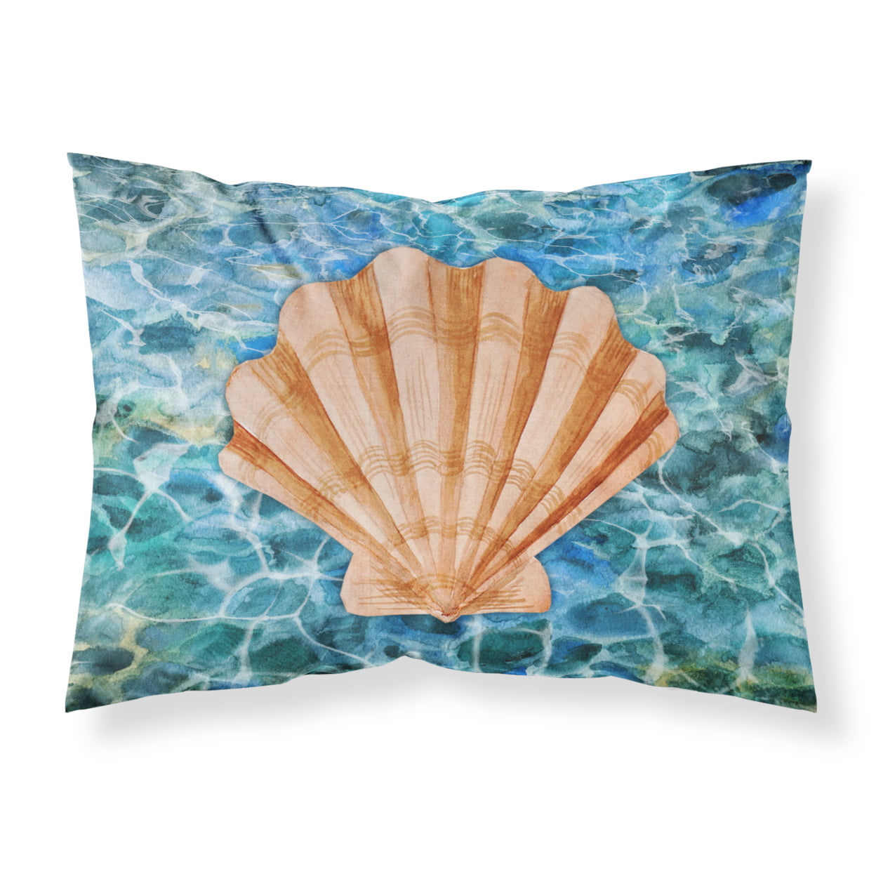 BB5367PILLOWCASE Scallop Shell & Water Fabric Standard Pillowcase