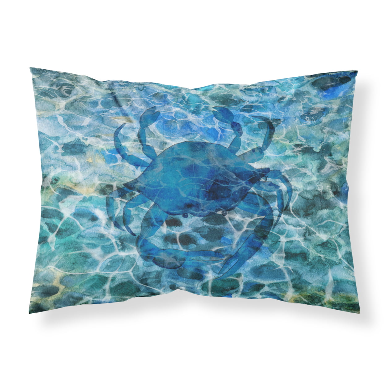 Blue Crab Under Water Fabric Standard Pillowcase