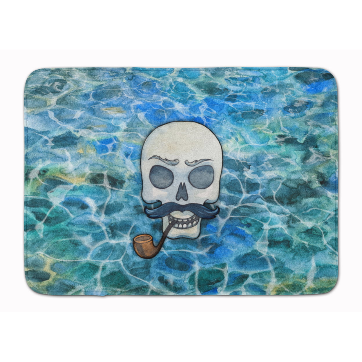 BB5345RUG Skeleton Skull Pirate Machine Washable Memory Foam Mat