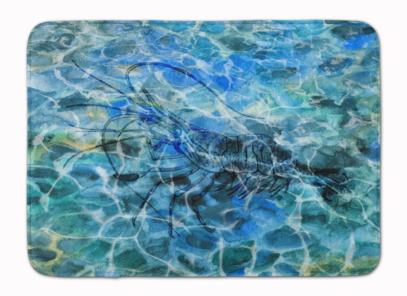BB5359RUG Shrimp Under Water Machine Washable Memory Foam Mat