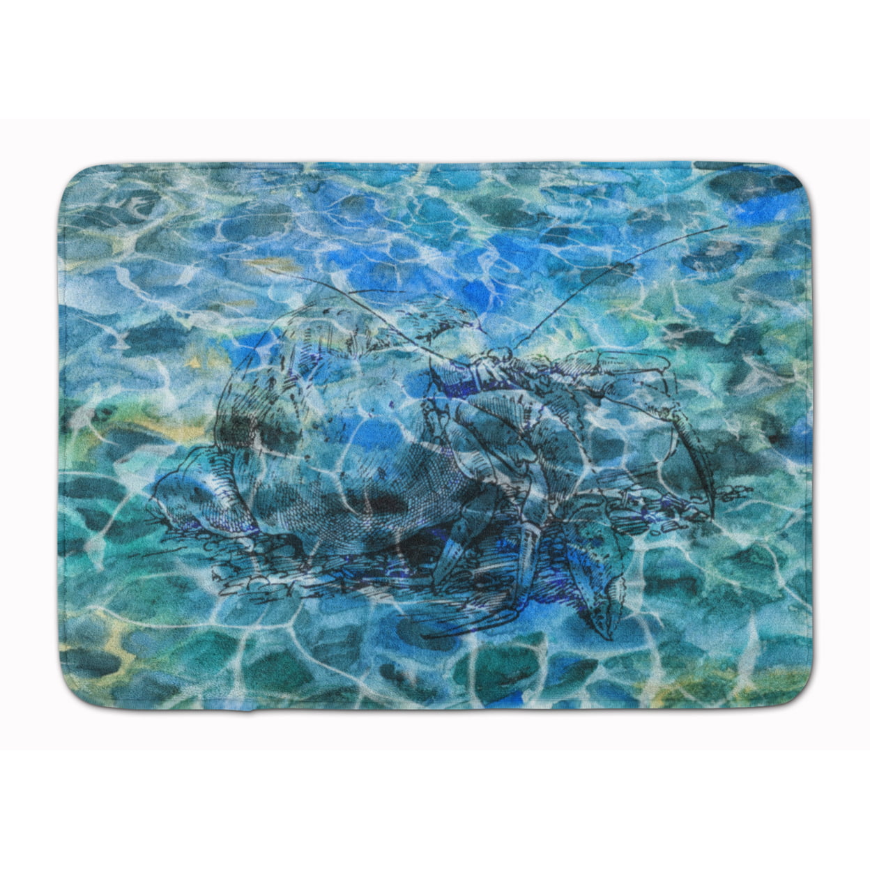 BB5361RUG Hermit Crab Under Water Machine Washable Memory Foam Mat