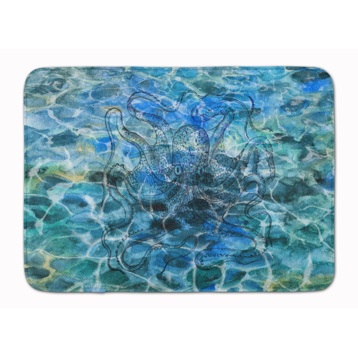 BB5362RUG Octopus Under Water Machine Washable Memory Foam Mat