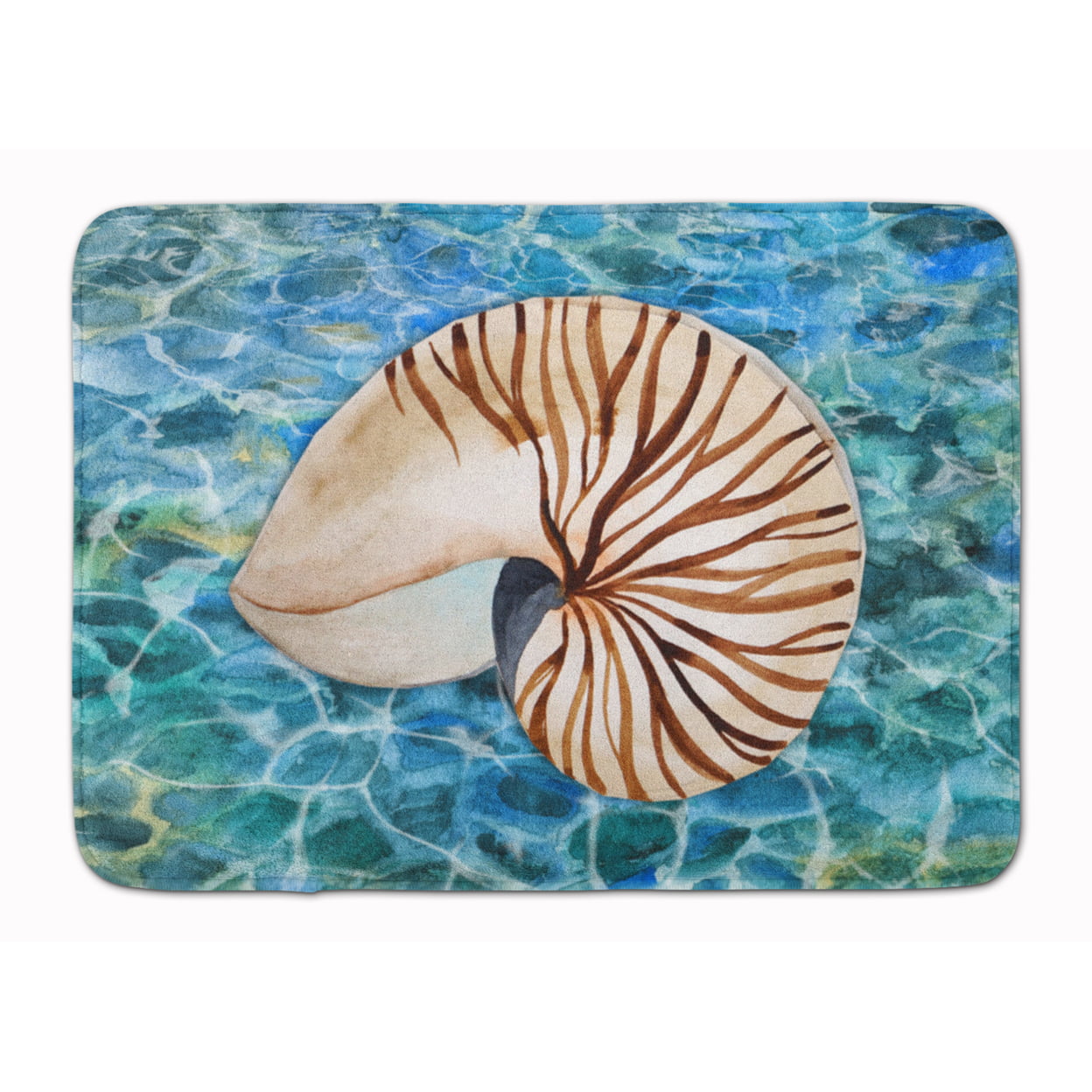 BB5368RUG Sea Shell & Water Machine Washable Memory Foam Mat