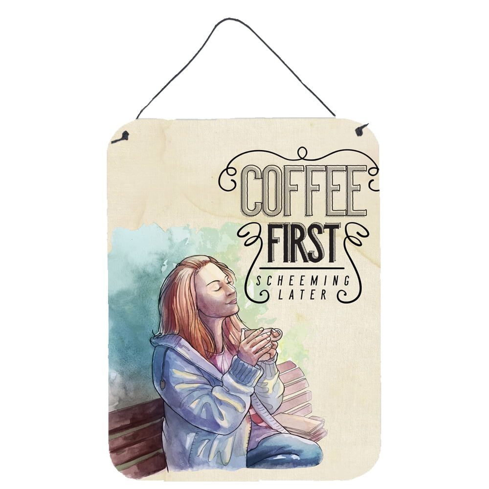 Coffee First Sign Wall or Door Hanging Prints