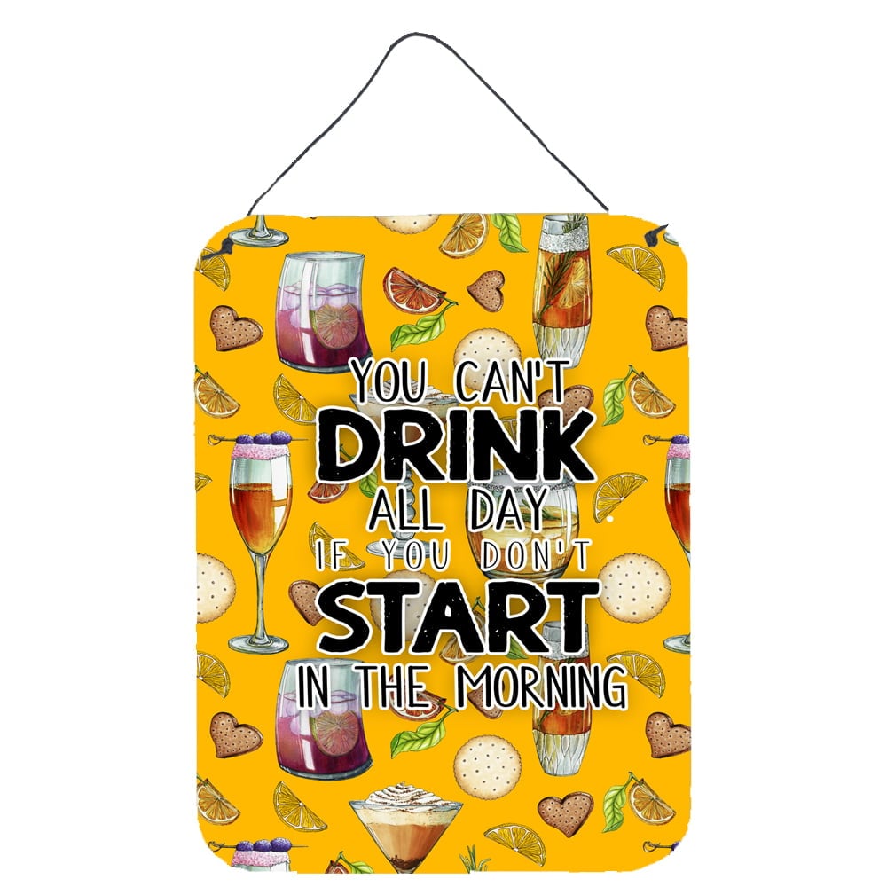 Start Drinking in the Morning Wall or Door Hanging Prints