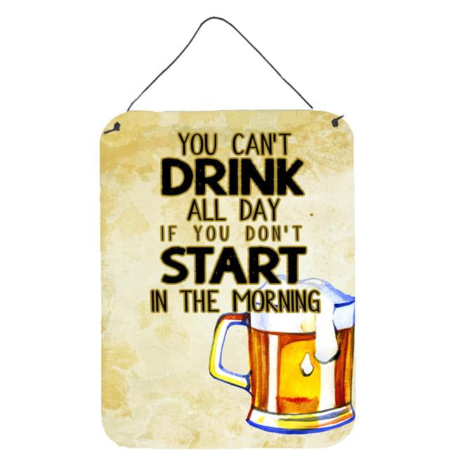 Start Drinking in the Morning Beer Wall or Door Hanging Prints