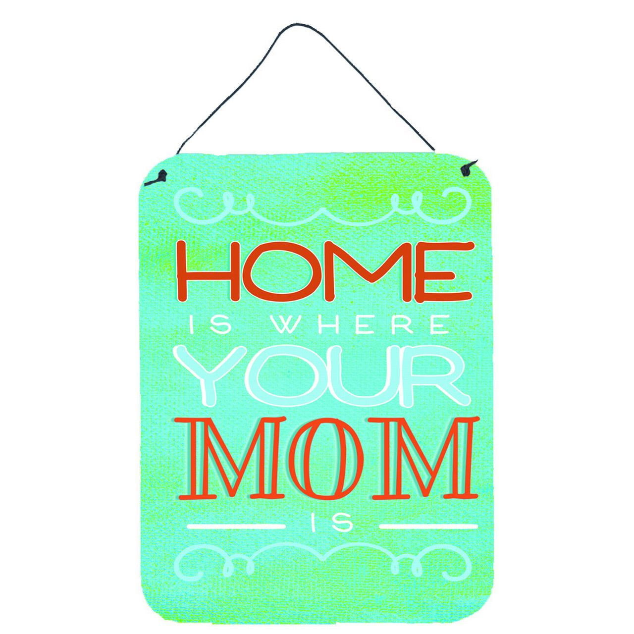 Home is Where Mom Is Blue Wall or Door Hanging Prints