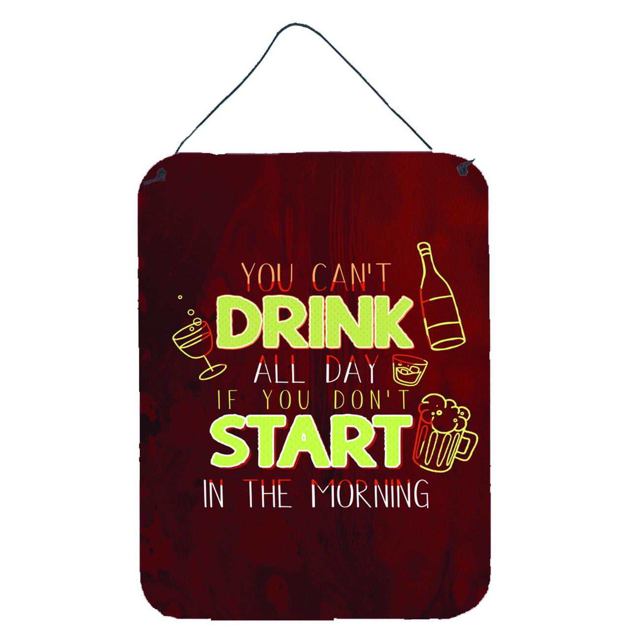 Start Drinking in the Morning Wall or Door Hanging Prints
