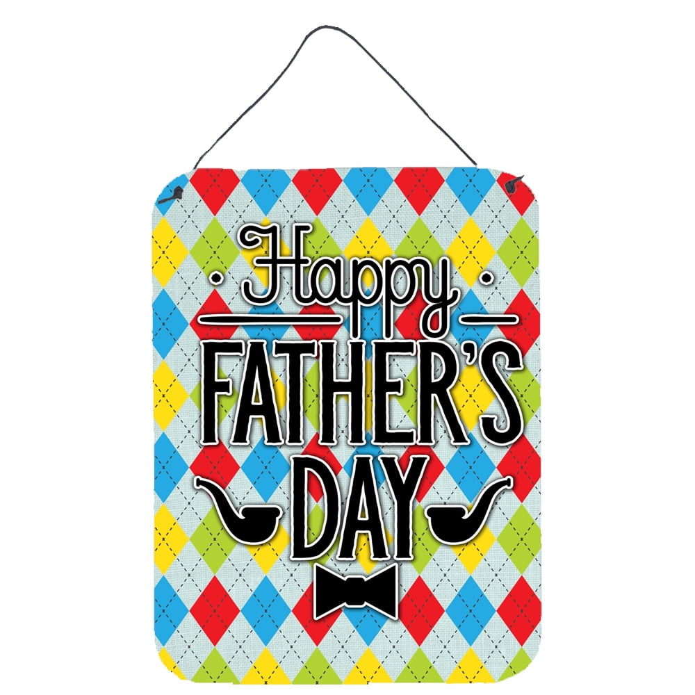 Happy Fathers Day Argyle Wall or Door Hanging Prints