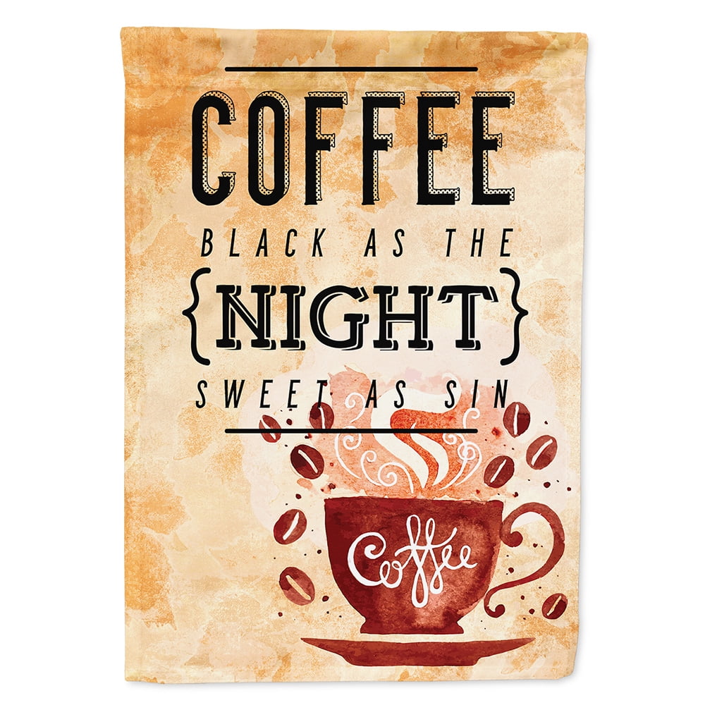 Black Coffee Sign Garden Size Flag