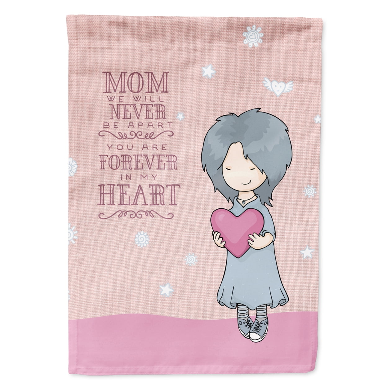Mom Forever in My Heart Garden Size Flag