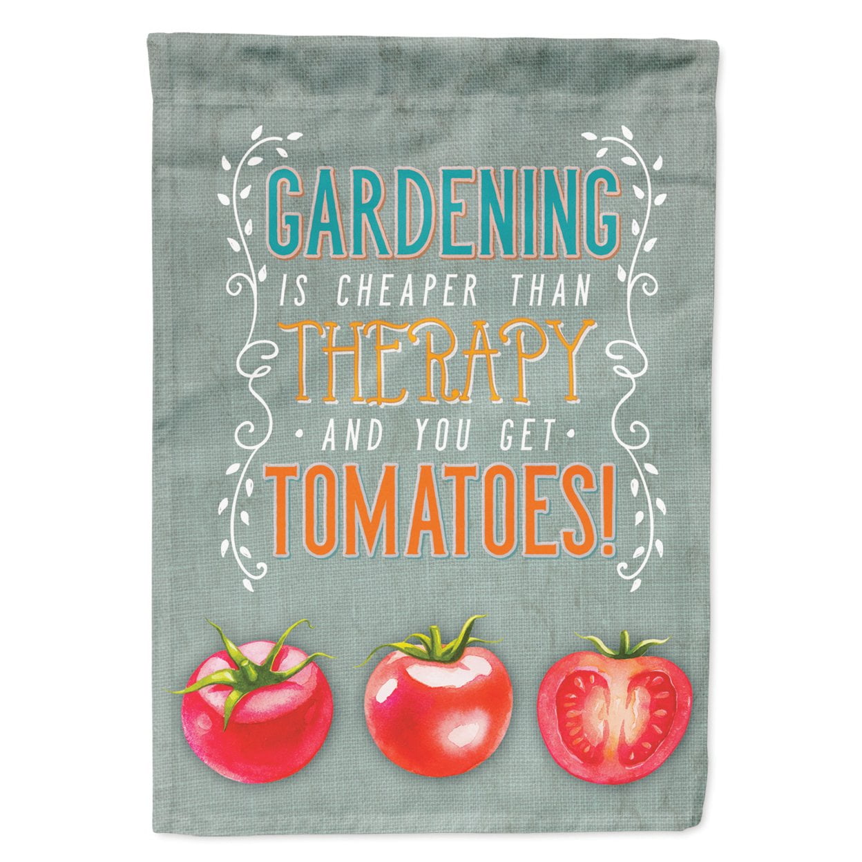 Gardening Therapy & Tomatoes Garden Size Flag