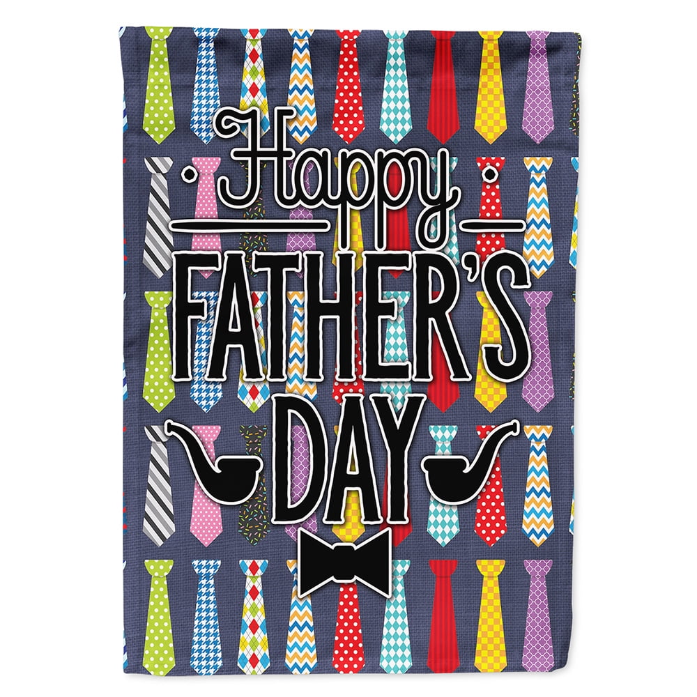 Happy Fathers Day Neckties Bright Garden Size Flag