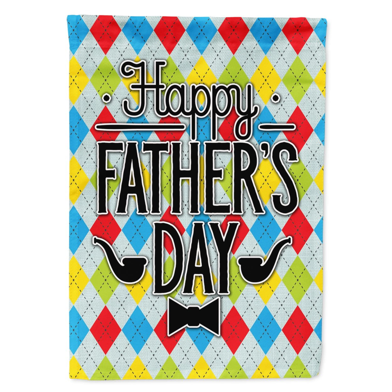 Happy Fathers Day Argyle Garden Size Flag