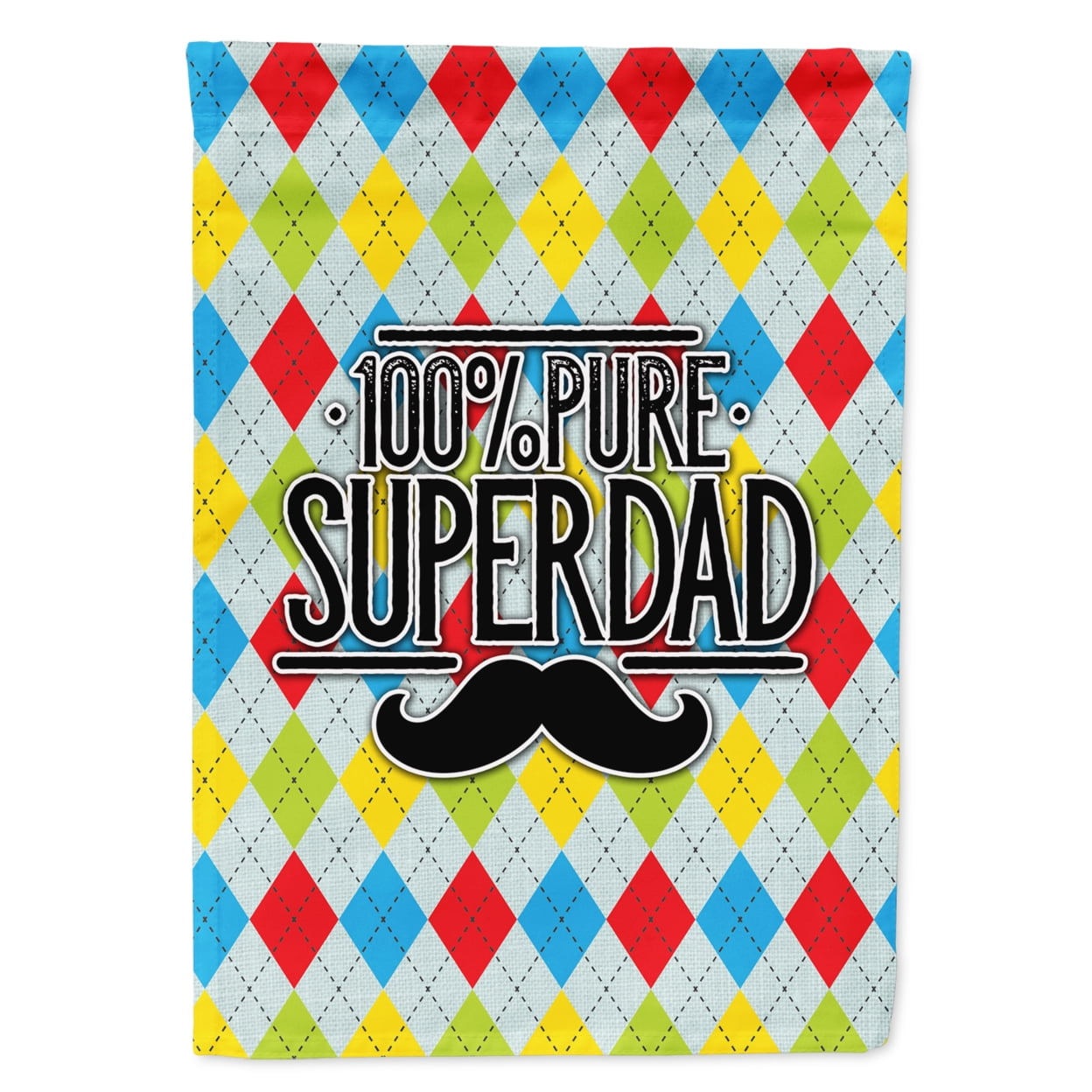 100 Percent Pure Dad Argyle Garden Size Flag