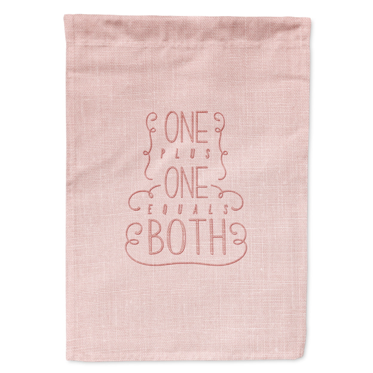 One Plus One Equals Both Garden Size Flag