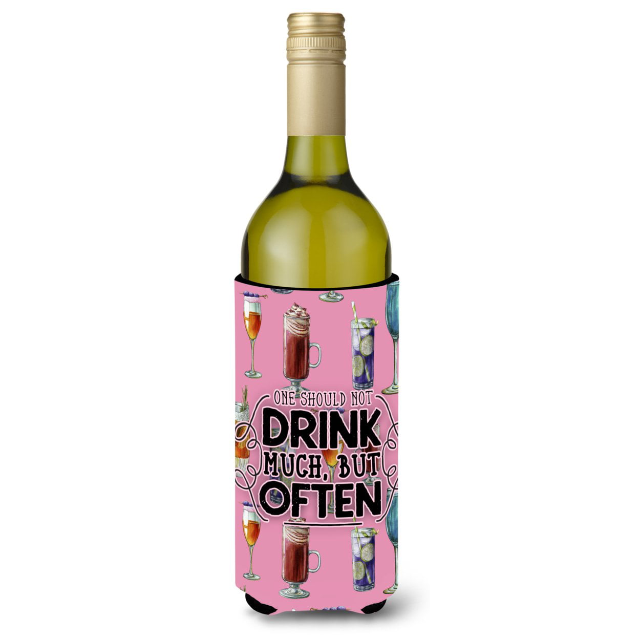 Coctails Drink Often Sign Wine Bottle Beverge Insulator Hugger