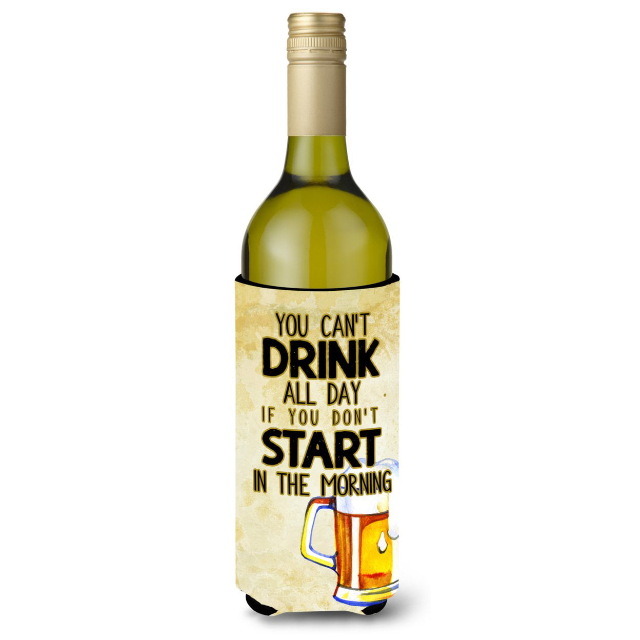 Start Drinking in the Morning Beer Wine Bottle Beverge Insulator Hugger