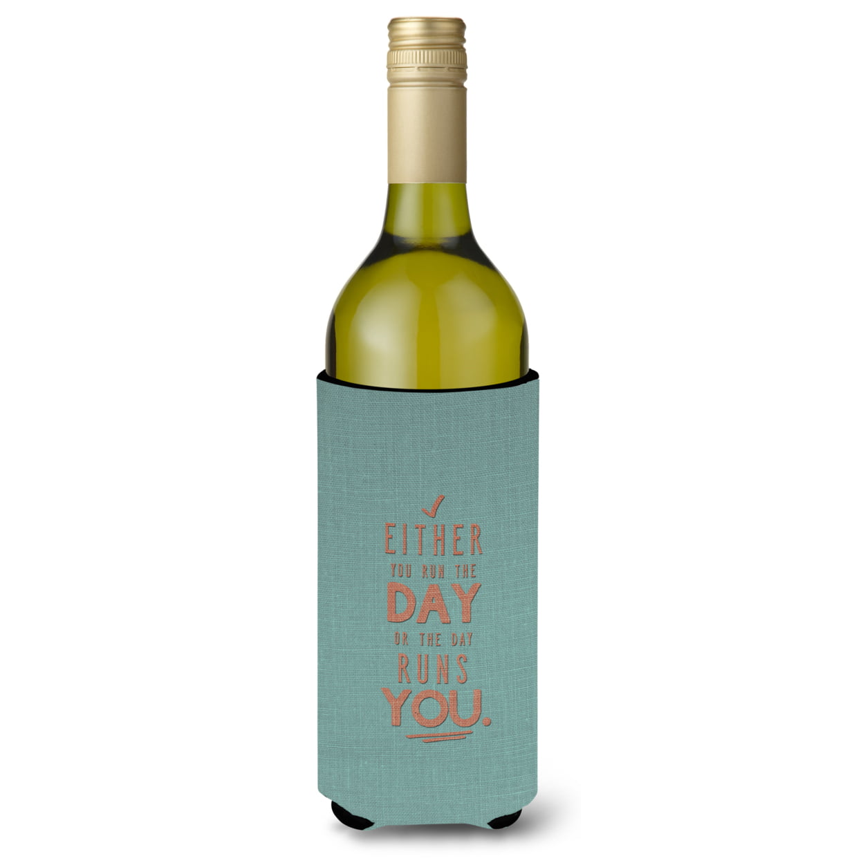 Run the Day Wine Bottle Beverge Insulator Hugger