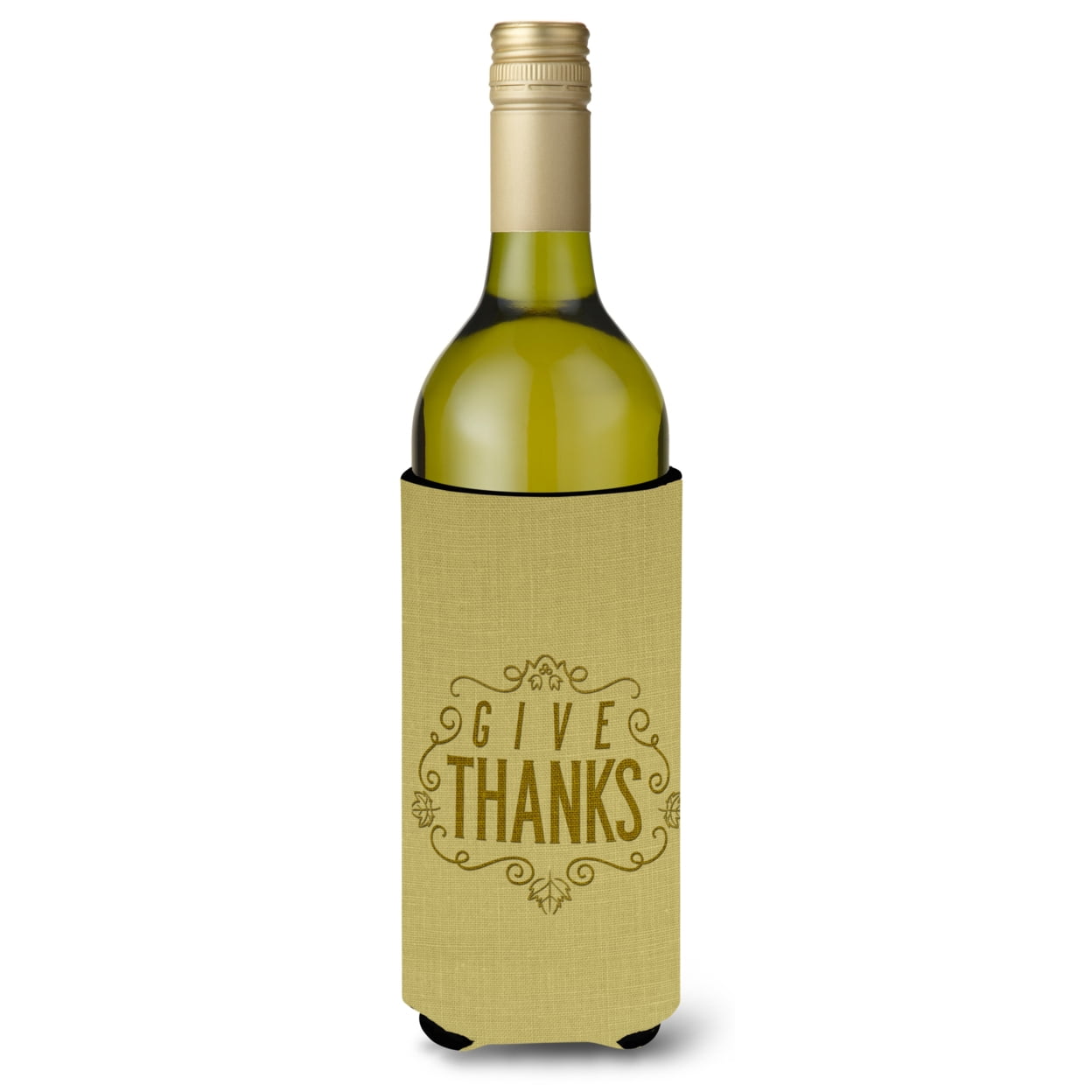 Give Thanks Wine Bottle Beverge Insulator Hugger
