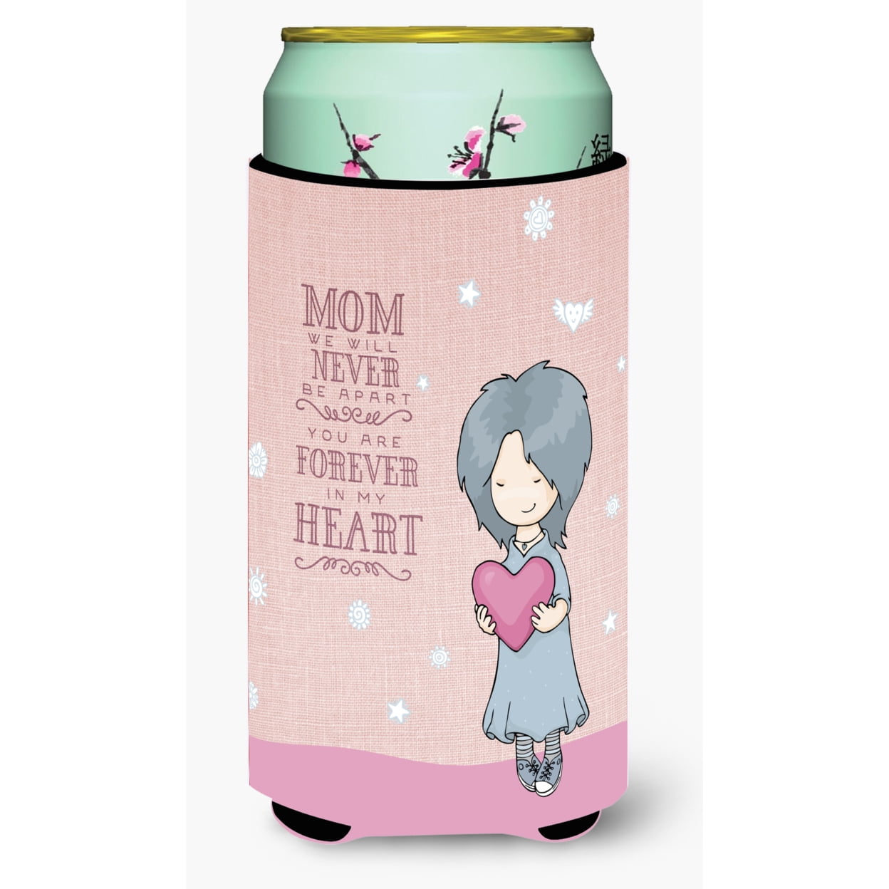 Mom Forever in My Heart Tall Boy Beverage Insulator Hugger