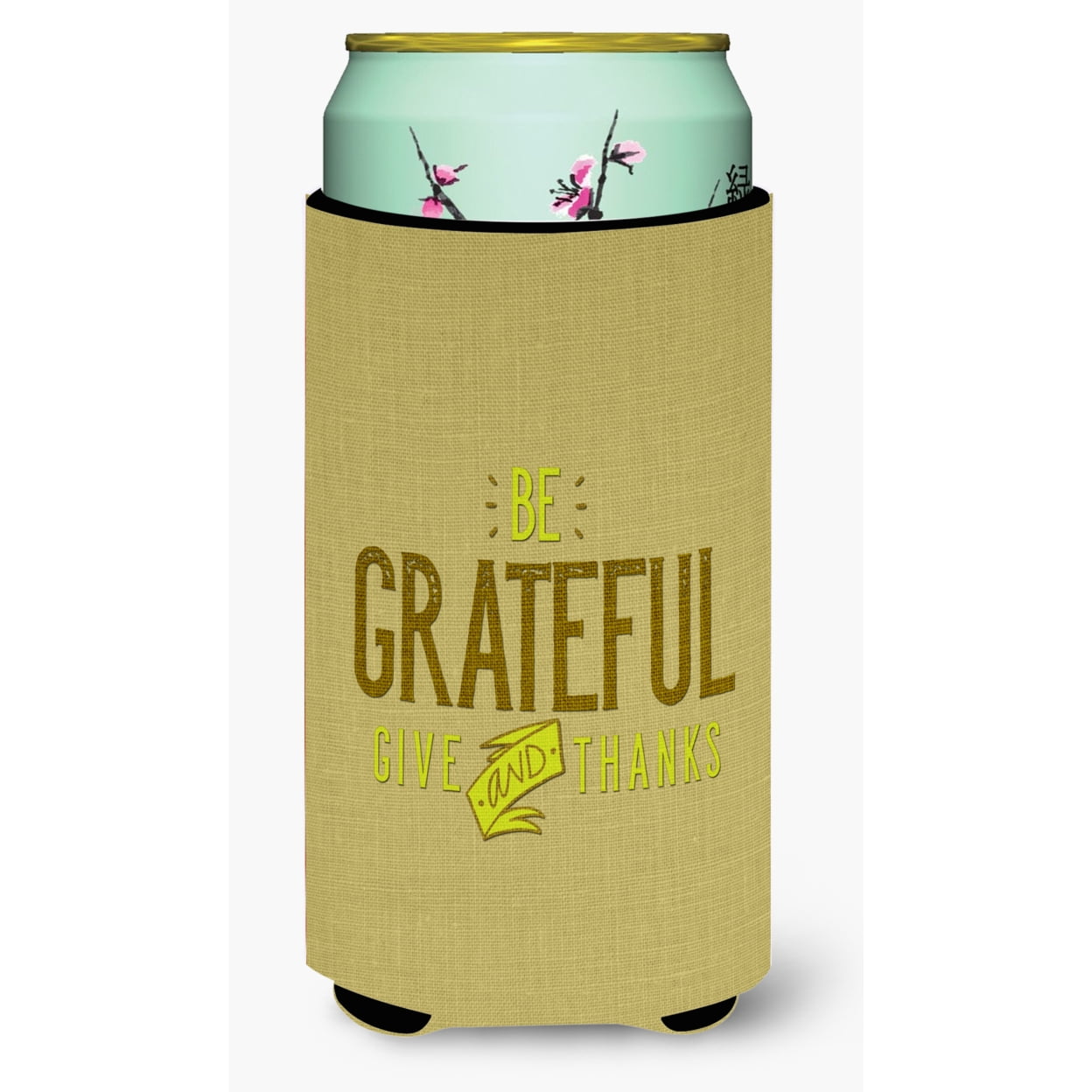 Be Grateful Give Thanks Tall Boy Beverage Insulator Hugger