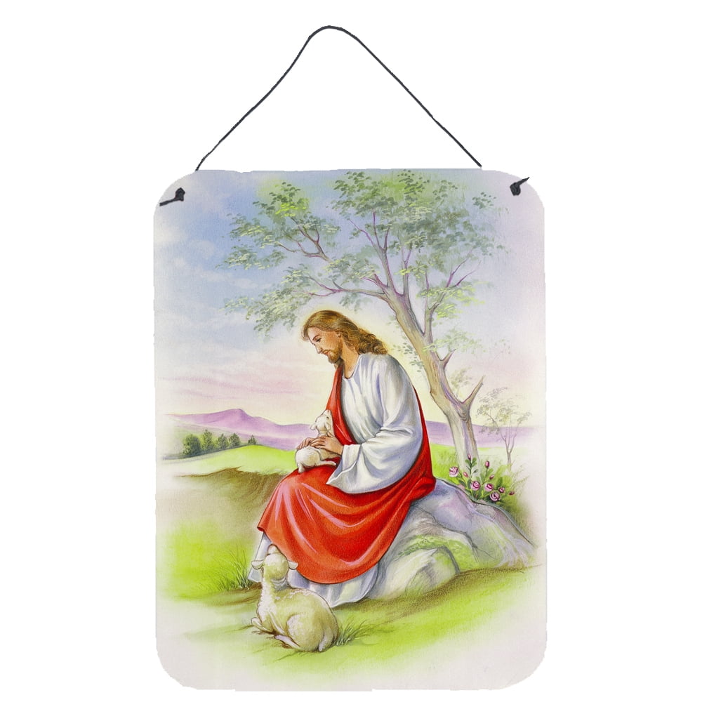 Jesus with Lamb Wall or Door Hanging Prints