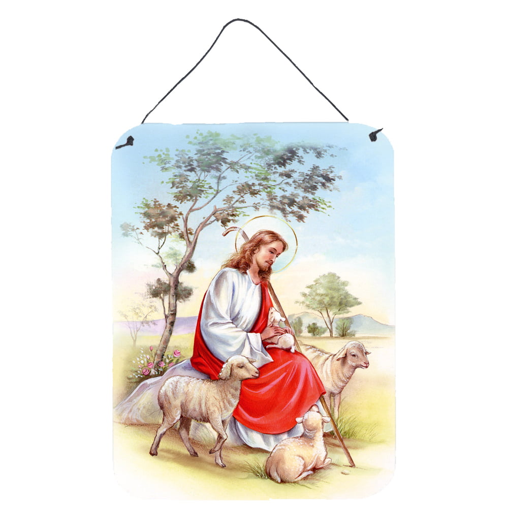 Jesus Holding Lamb Wall or Door Hanging Prints