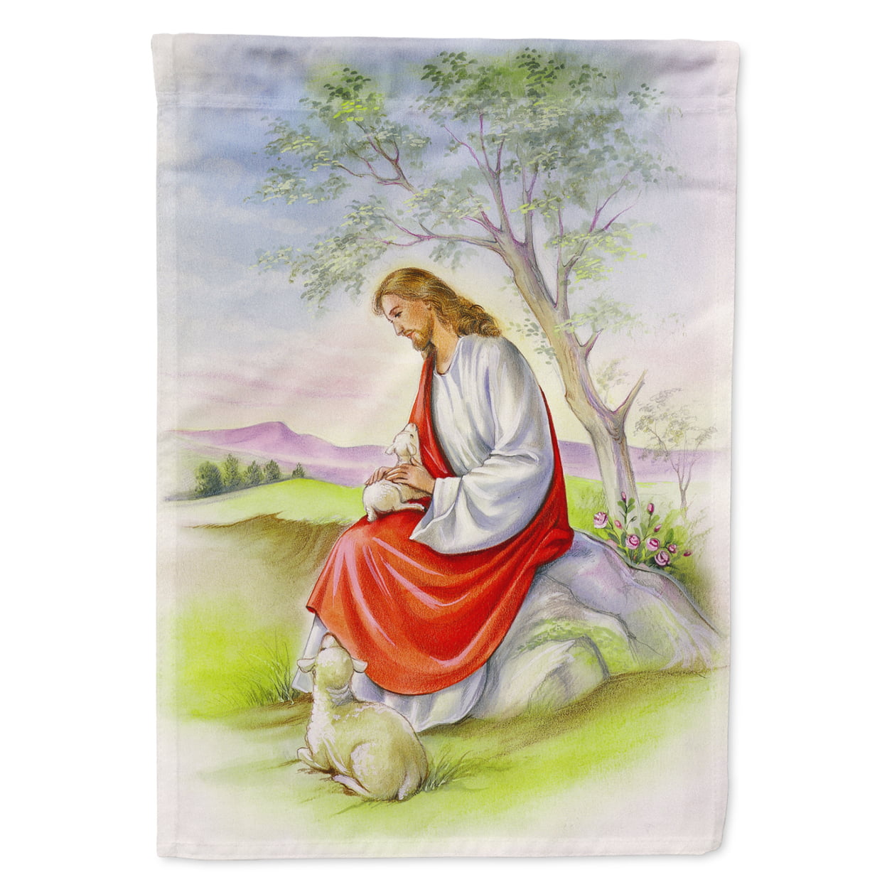 Jesus with Lamb Garden Size Flag