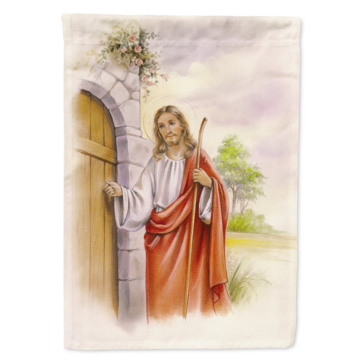 Jesus Knocking at the Door Garden Size Flag