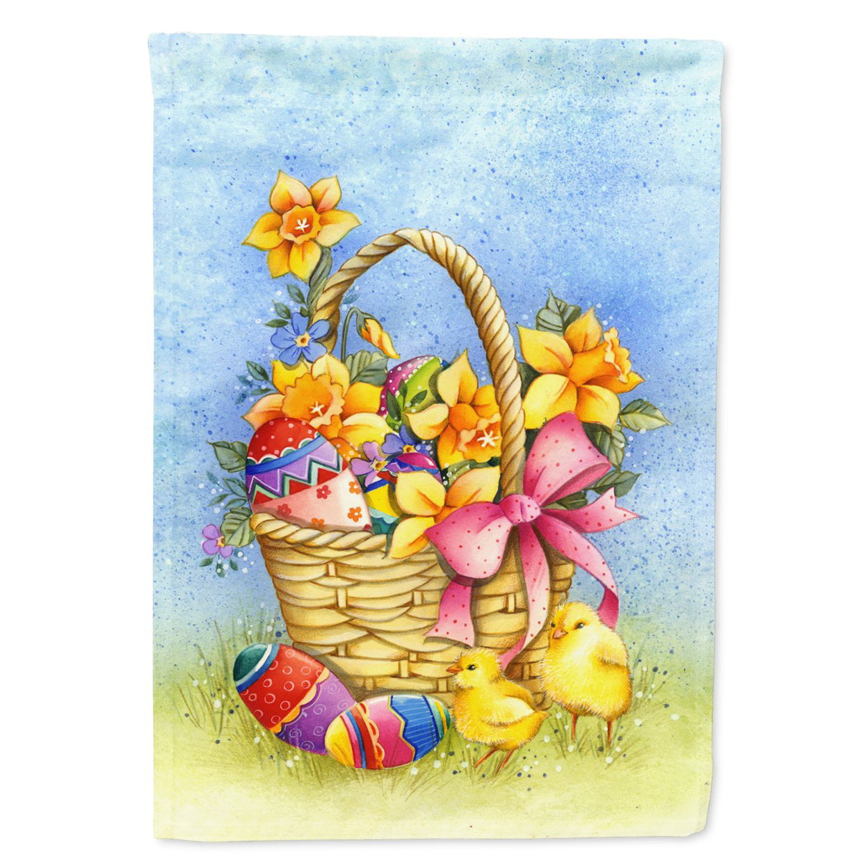Easter Basket with Flowers Garden Size Flag