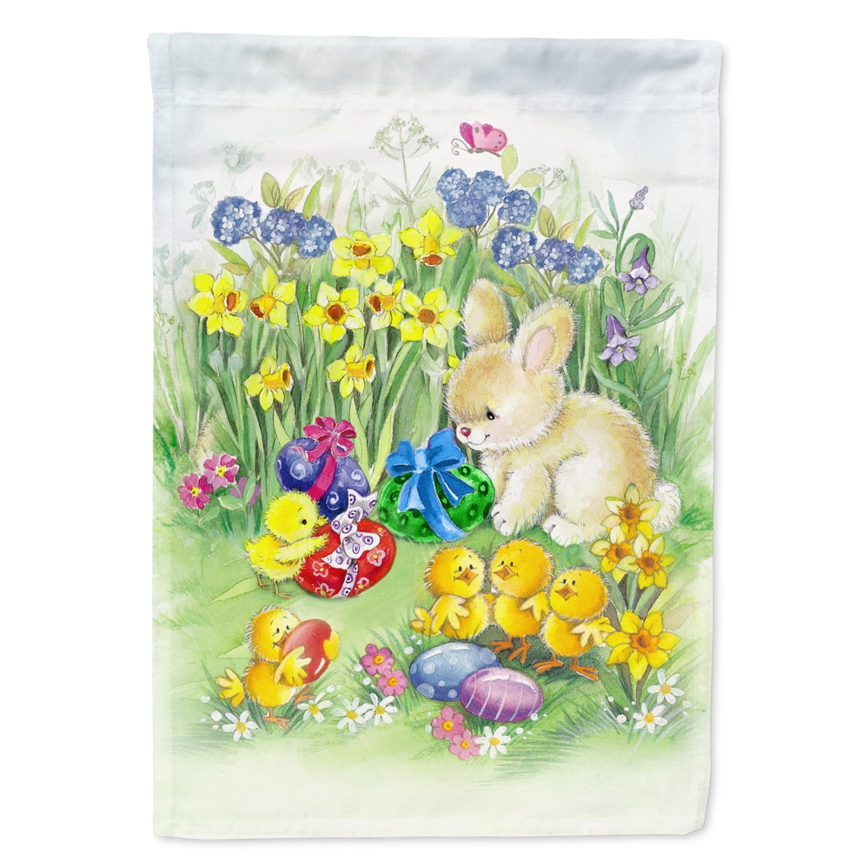 Easter Chicks & Bunny Garden Size Flag