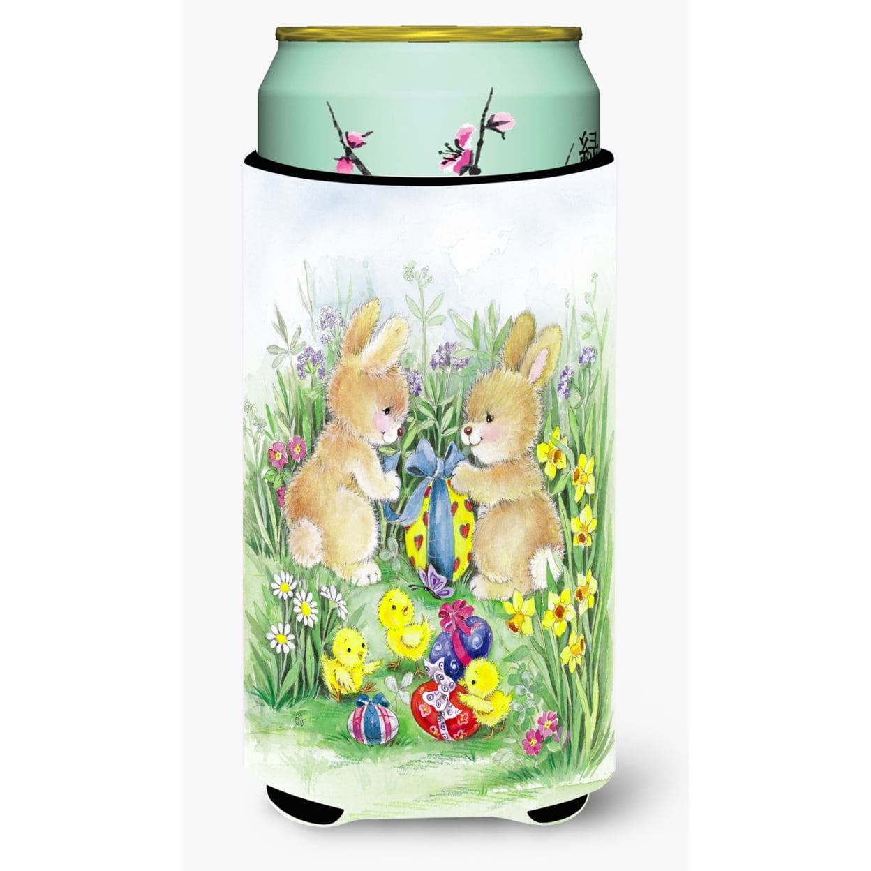 Brown Easter Bunnies with Eggs Tall Boy Beverage Insulator Hugger