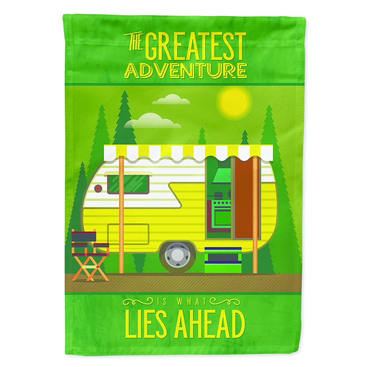 Greatest Adventure Retro Camper Flag Canvas House Size