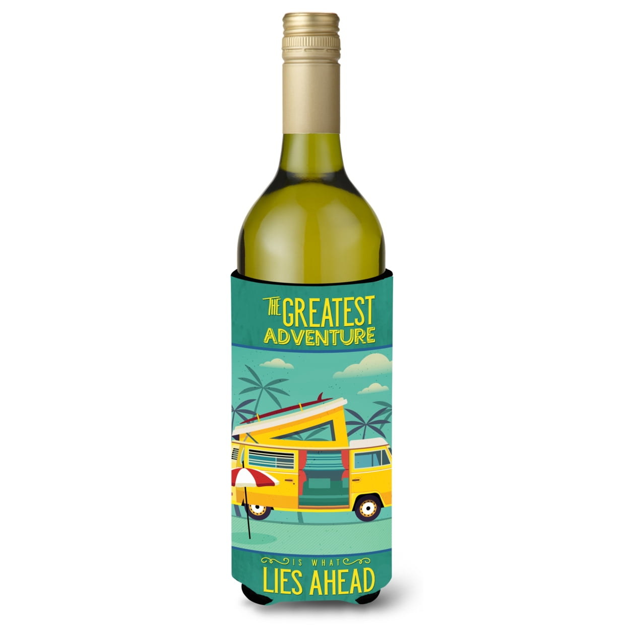 Greatest Adventure Camper Van Wine Bottle Beverge Insulator Hugger